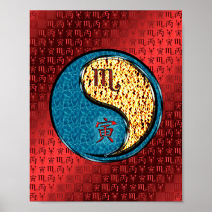 Scorpio & Fire Tiger Poster