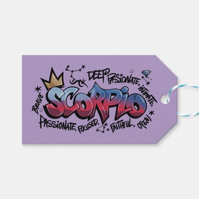 Scorpio Gift Tags (Front (Horizontal))