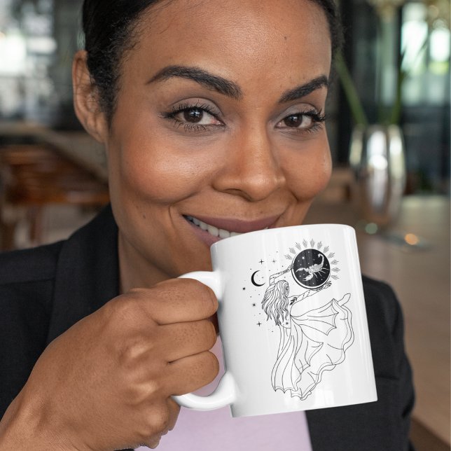 Scorpio Girl 15oz Black Rim Mug (Creator Uploaded)