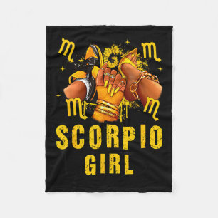 Scorpio Girl Birthday Black Woman High Heel Scute Fleece Blanket