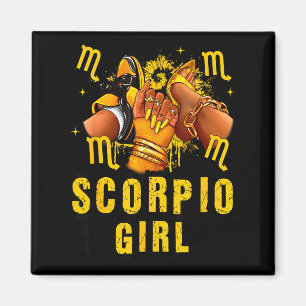Scorpio Girl Birthday Black Woman High Heel Scute Magnet