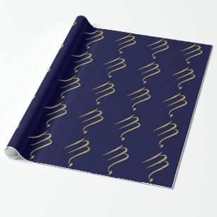 scorpio - gold wrapping paper