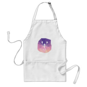 Scorpio horoscope sign modern pink apron
