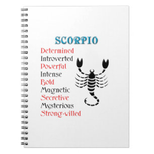 Scorpio Horoscope Zodiac Sign Notebook