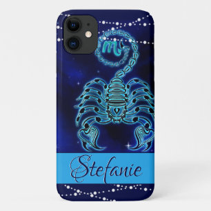 Scorpio in Dark Blue Case-Mate iPhone Case