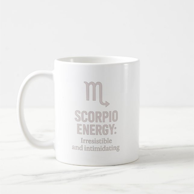 Scorpio Irresistible and Intimidating Mug (Left)