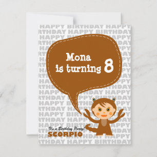 Scorpio Kids Party Invitation