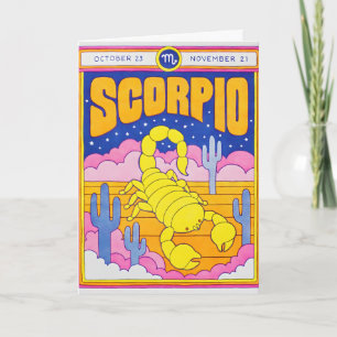 Scorpio Letterpress Card
