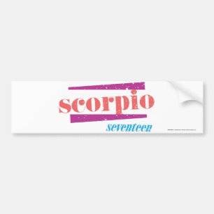Scorpio LtPink Bumper Sticker