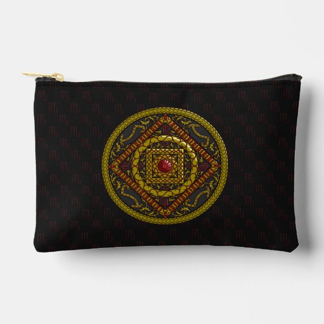Scorpio Mandala Accessory Pouch (Front)