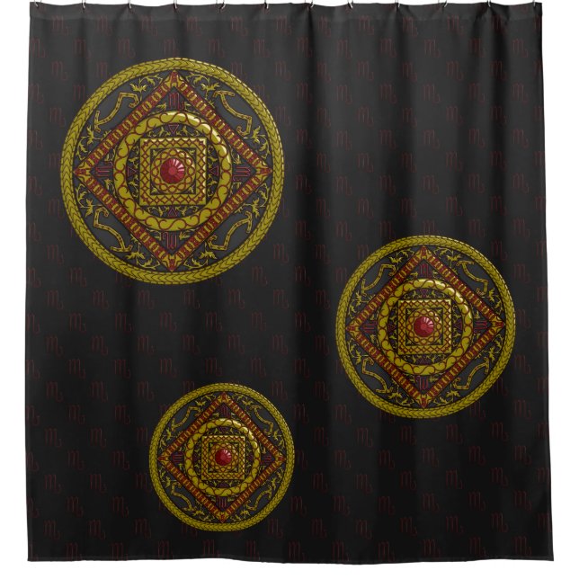 Scorpio Mandala Shower Curtain (Front)