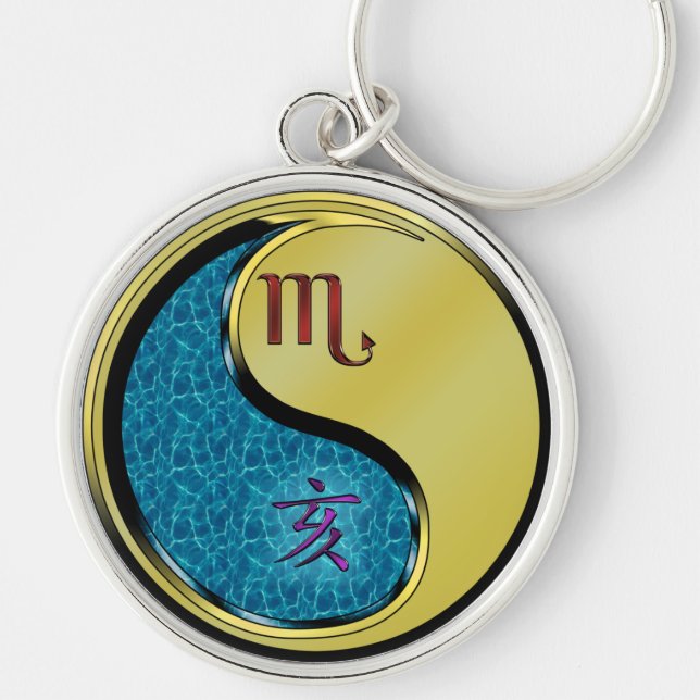 Scorpio & Metal Boar Key Ring (Front)