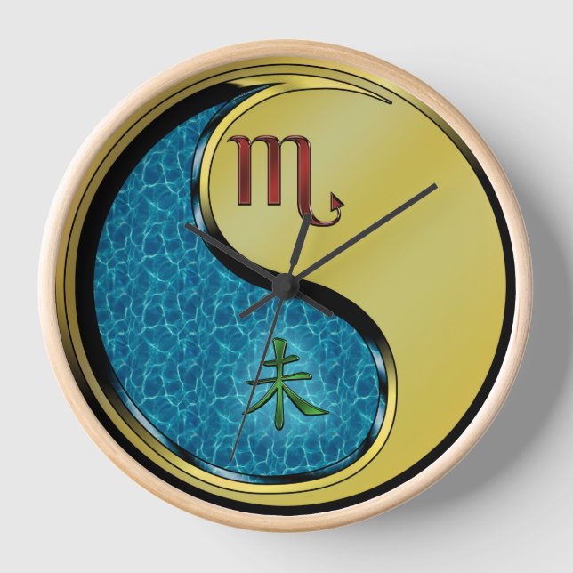 Scorpio & Metal Goat Clock (Front)