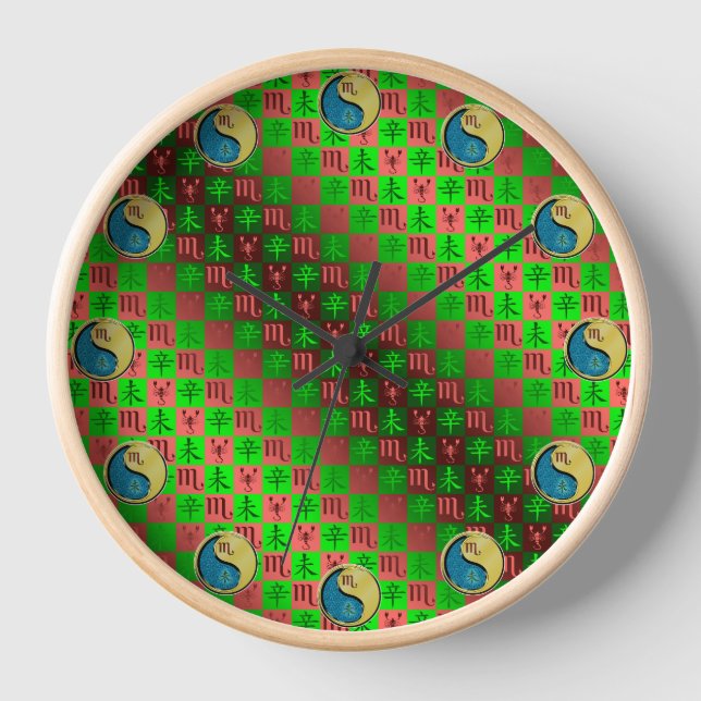 Scorpio & Metal Goat Clock (Front)