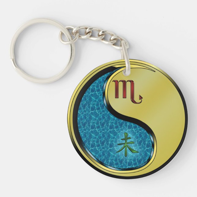 Scorpio & Metal Goat Key Ring (Front)