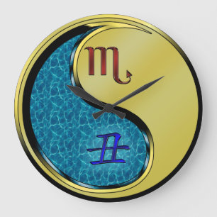 Scorpio & Metal Ox Keychain Large Clock