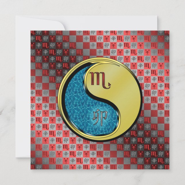 Scorpio & Metal Rabbit Card (Front)