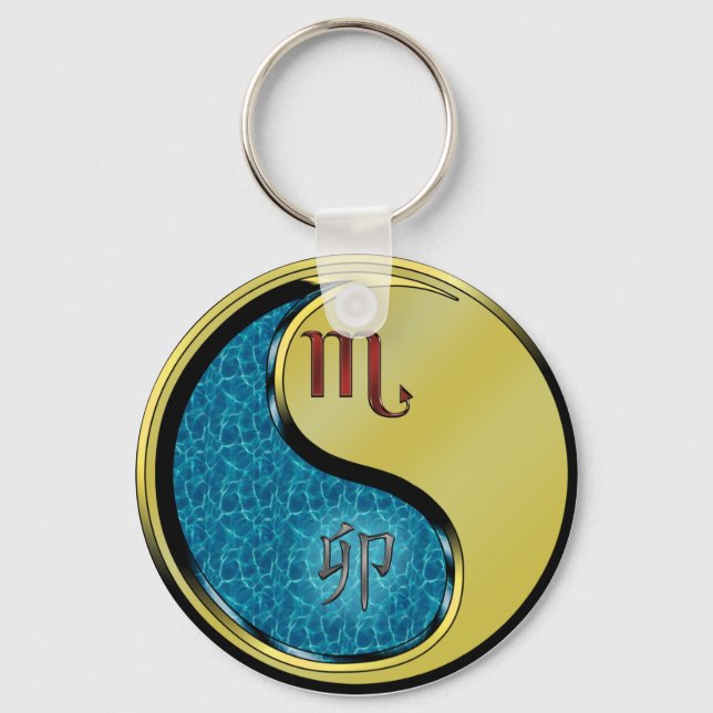 Scorpio & Metal Rabbit Key Ring (Front)
