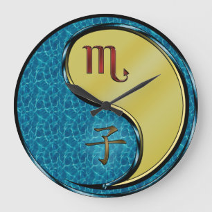 Scorpio & Metal Rat Large Clock