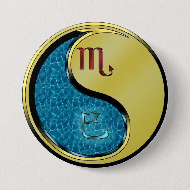 Scorpio & Metal Snake 7.5 Cm Round Badge (Front)