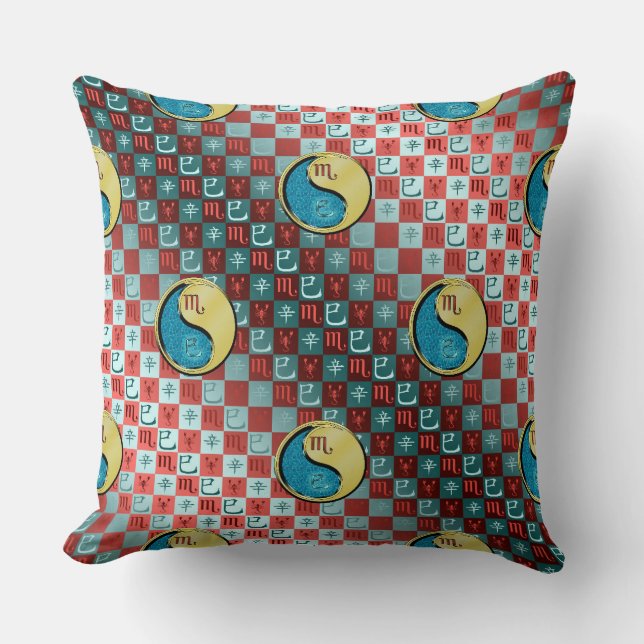 Scorpio & Metal Snake Cushion (Front)