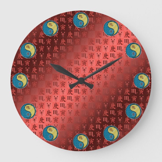 Scorpio & Metal Tiger Large Clock (Front)