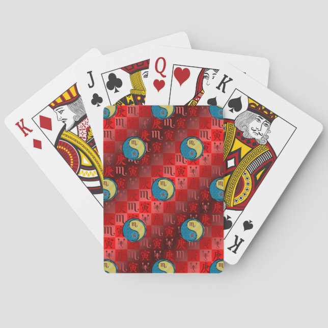 Scorpio & Metal Tiger Playing Cards (Back)