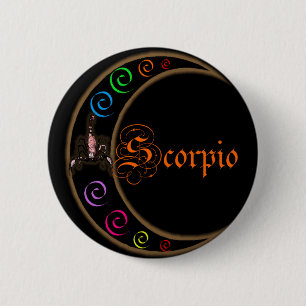 Scorpio Moons 6 Cm Round Badge
