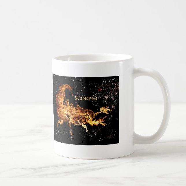 Scorpio Mug-  Zodiac Symbols Coffee Mug (Right)