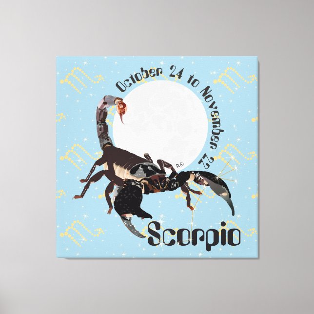 Scorpio October 24 to November 22 Canvas Print (Front)