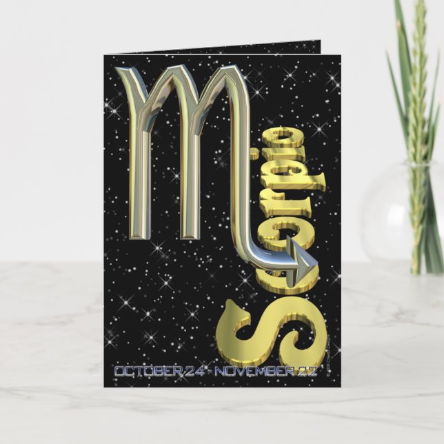 Scorpio - October 24 to November 22 Card (Front)