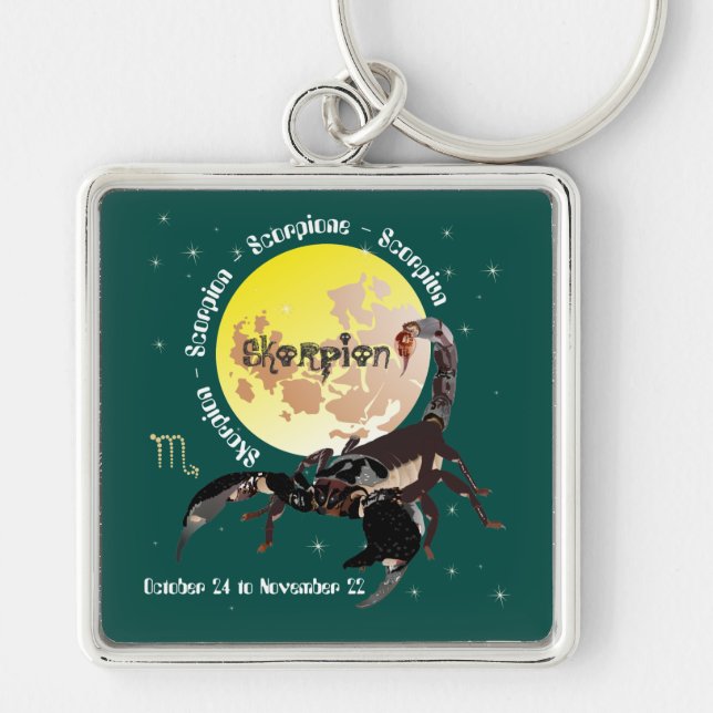 Scorpio October 24 to November 22 Keychain (Front)
