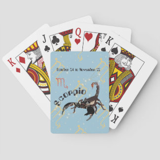 Scorpio October 24 to November 22 playing cards