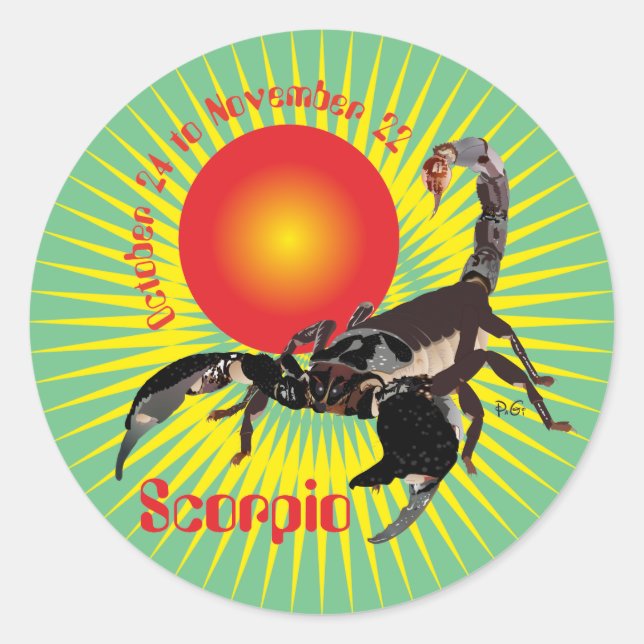 Scorpio October 24 to November 22 Sticker (Front)