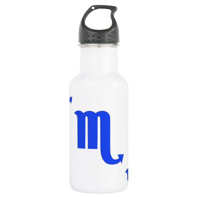 Scorpio Pattern Blue 532 Ml Water Bottle (Front)