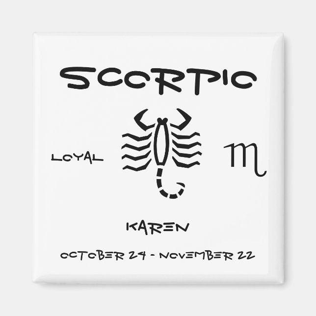 Scorpio Personalise Magnet (Front)