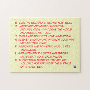 SCORPIO poem puzzle
