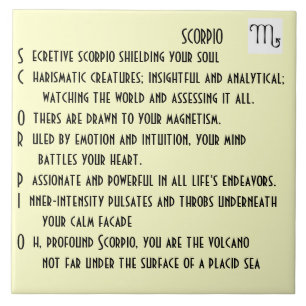 Scorpio poem tile