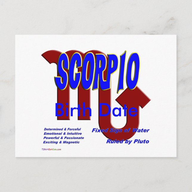 Scorpio Postcard (Front)