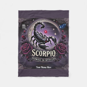 Scorpio “Power in Mystery” Fleece Blanket