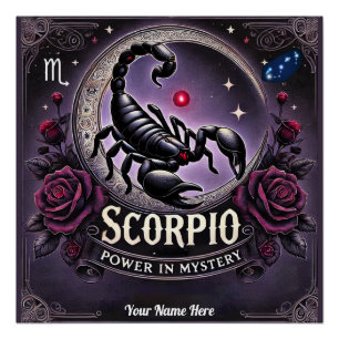 Scorpio “Power in Mystery” Glossy Poster
