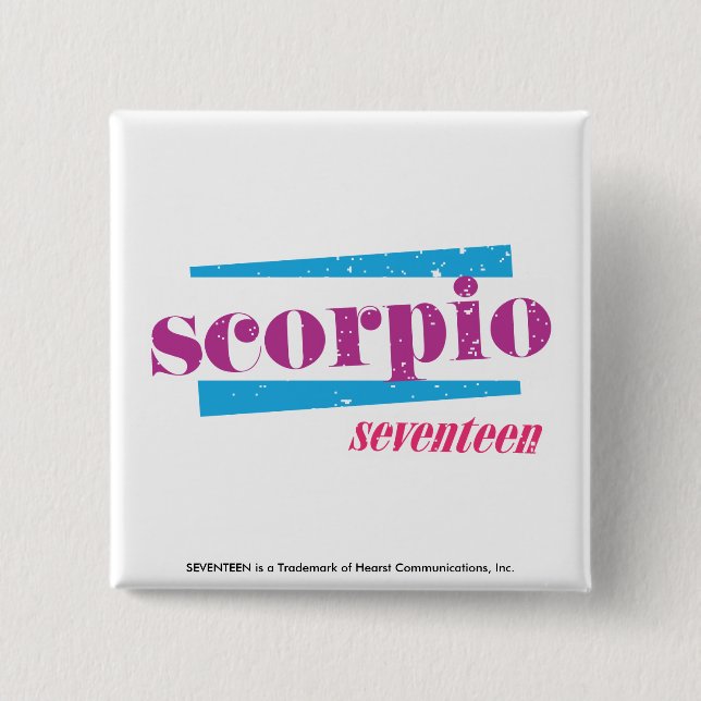 Scorpio Purple 15 Cm Square Badge (Front)