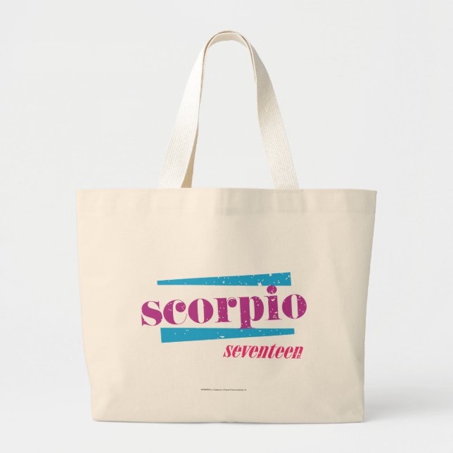 Scorpio Purple Large Tote Bag (Front)