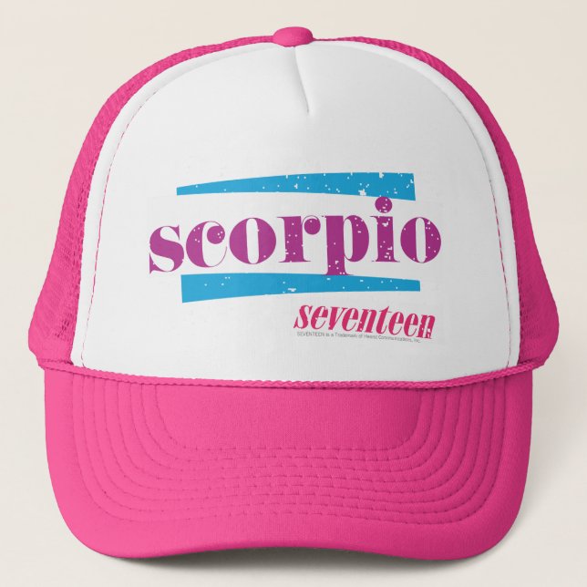 Scorpio Purple Trucker Hat (Front)