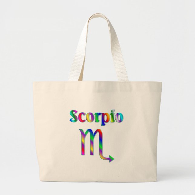 Scorpio Rainbow Large Tote Bag (Front)
