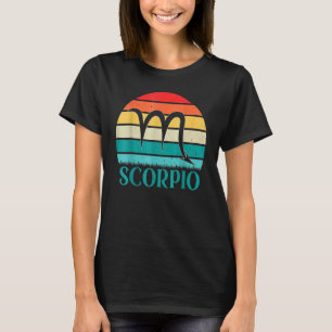 Scorpio  Retro Sunset Zodiac Sign Birthday 1 T-Shirt