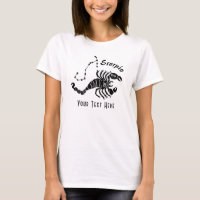 Scorpio Scorpion Constellation with Text Birthday