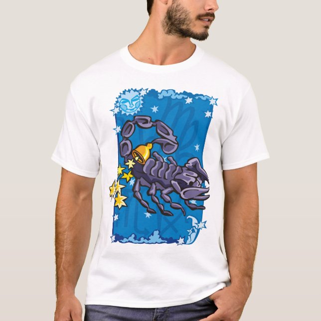 Scorpio Scorpion in the night sky T-Shirt (Front)