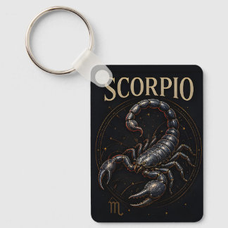 Scorpio Scorpion Zodiac Celestial Astrology Symbol Key Ring