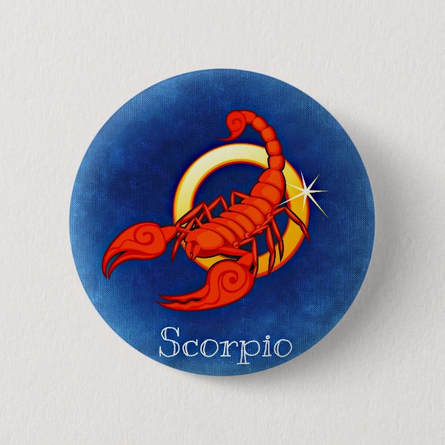 Scorpio, Scorpione 6 Cm Round Badge (Front)